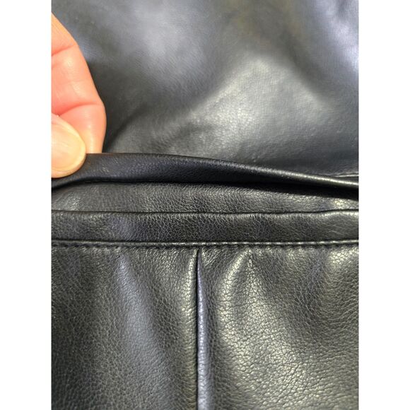 Bagatelle Collection Women's Black Faux Leather Wide Leg Pants Size XL NWT - Picture 6 of 13